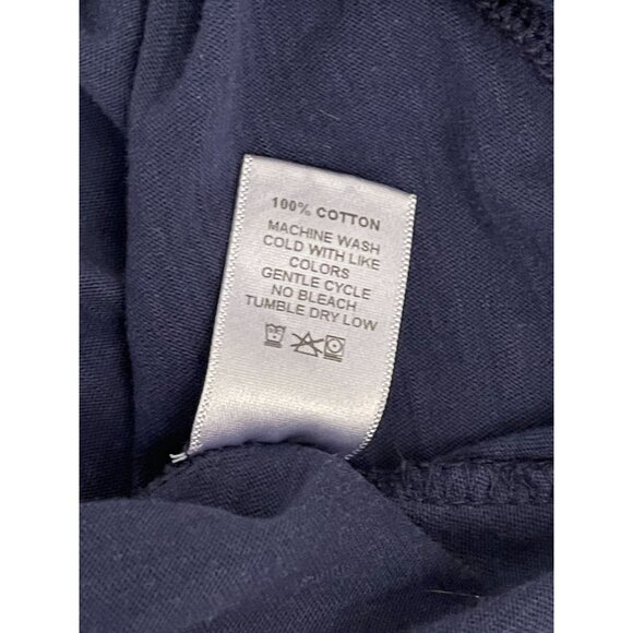 Jess & Jane Women's XL Mineral Washed Cotton Wavy Contrast Asymmetric Tunic Top - Picture 9 of 11